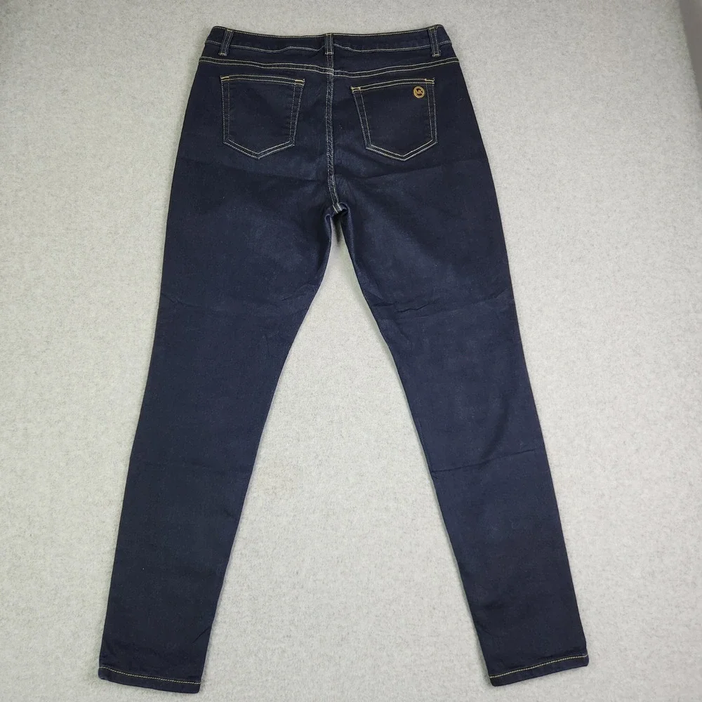 Michael Kors Jeans Womens 31W Blue Denim Dark Wash Indigo High Rise Selma Skinny